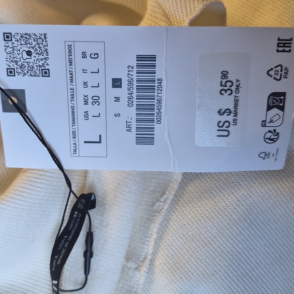 Zara 🆕️ Ribbed Cream Top - Picture 7 of 11